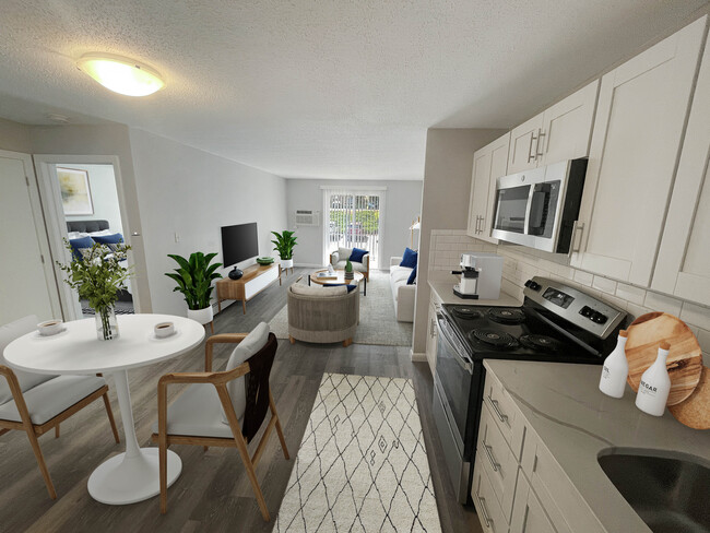 1 BR - Kitchen/Living Room - Woodlands at Nashua Apartments