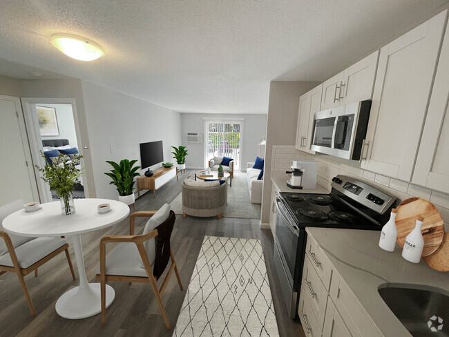 1 BR - Kitchen/Living Room - Woodlands at Nashua Rental