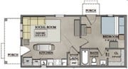 1HAB/1BA Dúplex