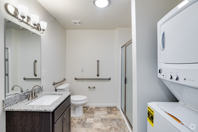 2BR, 1.5BA - 940SF - Bathroom - Taylor Crossing Senior Apartments