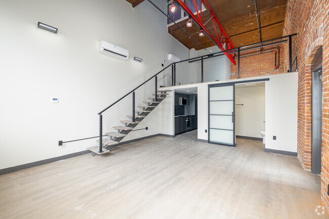 1BR, 1BA With Loft - Living Room