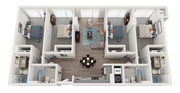 The Heritage is a modern 4 Bedroom + 4 Bathroom apartment within walking distance to the University of Maryland, Baltimore. This floor plan has stainless steel appliances, luxury vinyl flooring and access to all the amenities Prosper has to offer including the 24-hour fitness center, terrace...