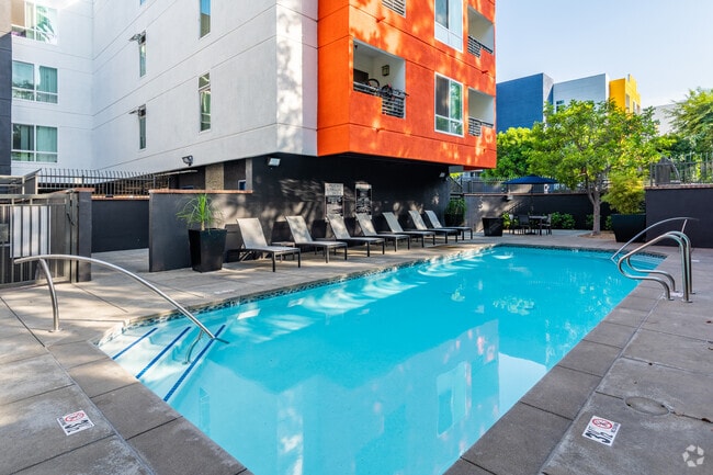 Enjoy a dip in our sparkling pool