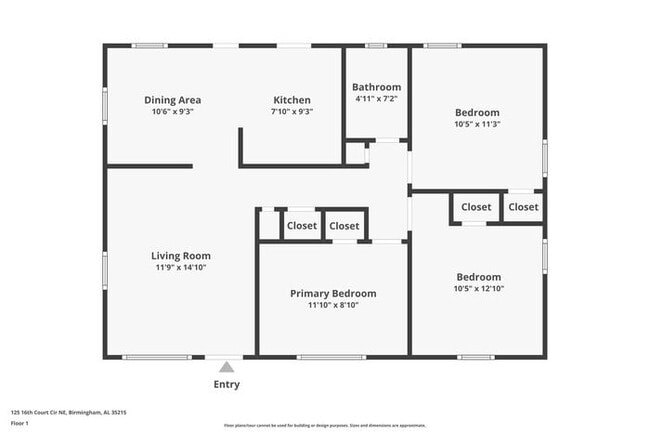 Building Photo - $1,199! 3Bed/ 1 Bath House! North of Birmi...
