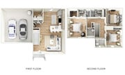 Explore this contemporary duplex design with modern amenities and spacious living areas.