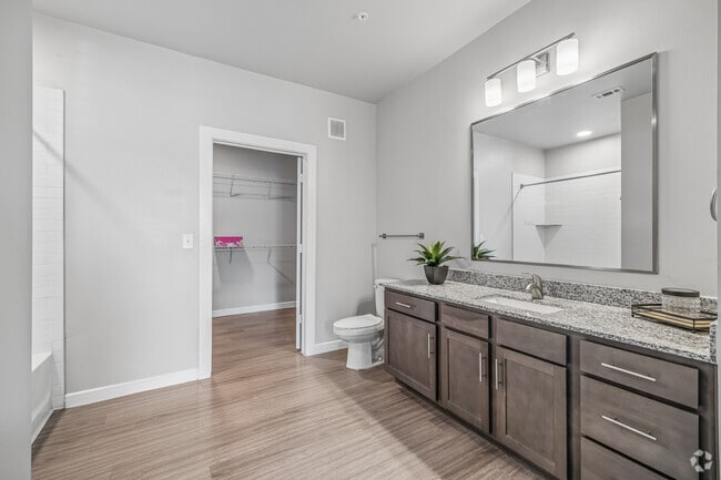 2BR, 2BA - 1,190SF - Primary Bathroom - 55 Fifty at Northwest Crossing