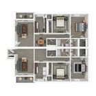 Terrace View 4x2.5 Apartment 3D