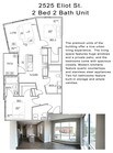 2BD, 2BA Floor Plan