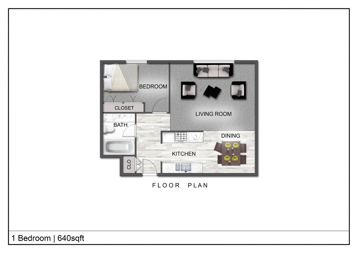 Floor Plan - 1 Bedroom