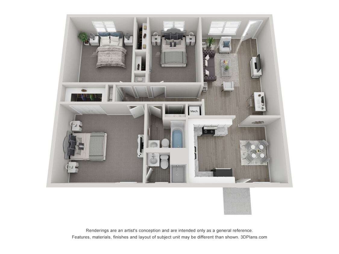 Floor Plan - 3 x 2 Standard - Call For Availability