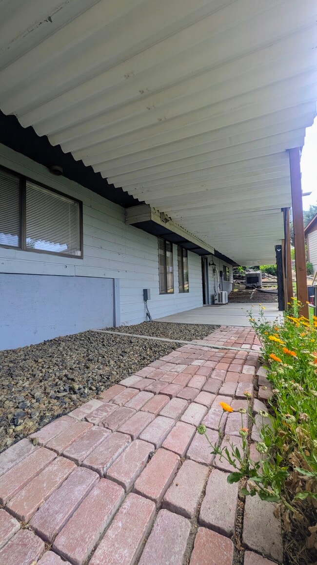 Patio area by private entrance is covered.