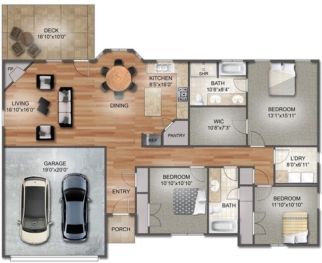 Photo - Modern open-concept living meets peaceful nature views in this custom-crafted retreat.