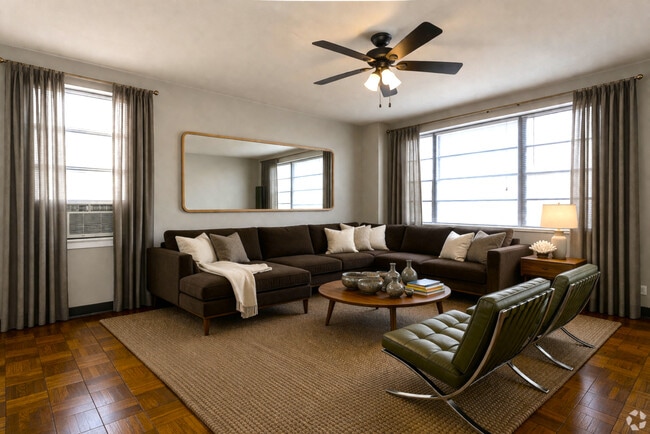 Medium 1BR, 600sf, Living Room - The Sheraton