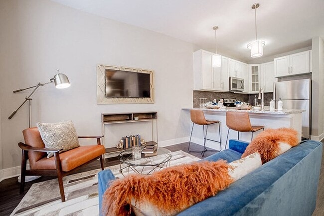 Marble Style Floor Plan Living Room