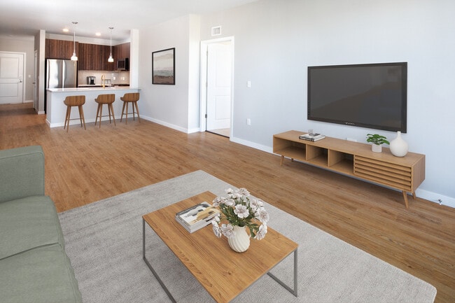 Finish Scheme 2 kitchen, living room, and dining area