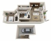Floor Plan B | High Bluff Townhomes | Apartments in Grafton, WI