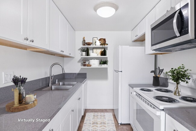 Kitchen with new granite counters