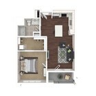 1 Bedroom 1-4 (750 sf)