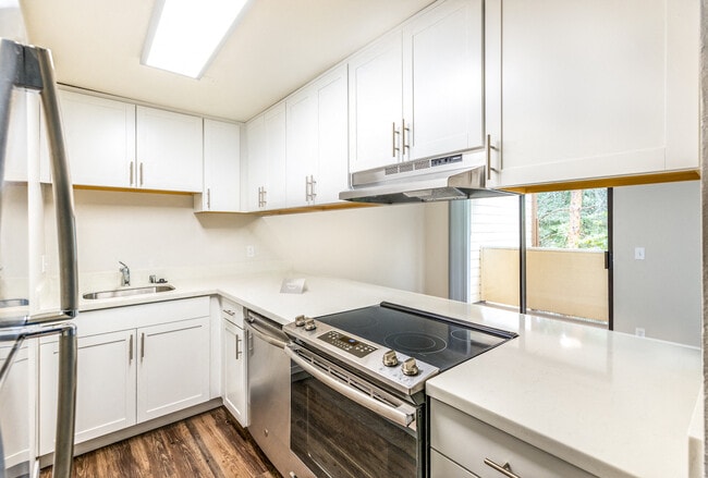 White Cabinets, Flat Cook Top Stove