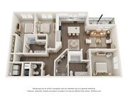 The Juliette | 3 Bed + 2.5 Bath Apartment | 1,538 SF