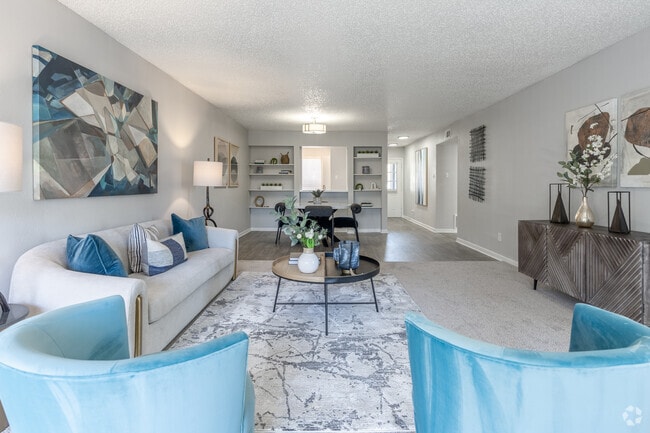 2BR, 2BA - 1,335SF - Living Room - Las Colinas Heights