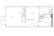 One Bedroom One Bath (536 SF)