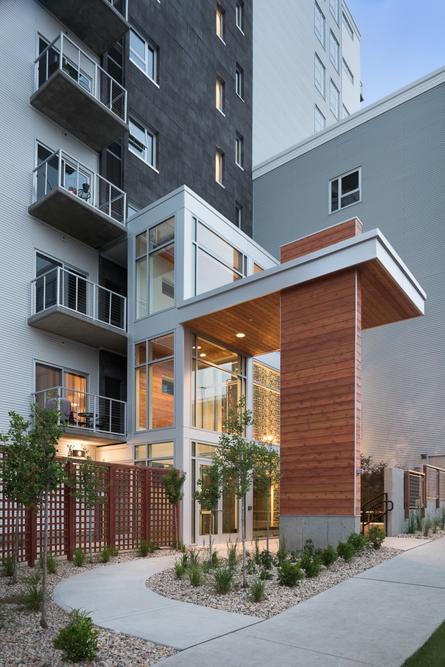 Entryway Portico at Dusk - 306 West