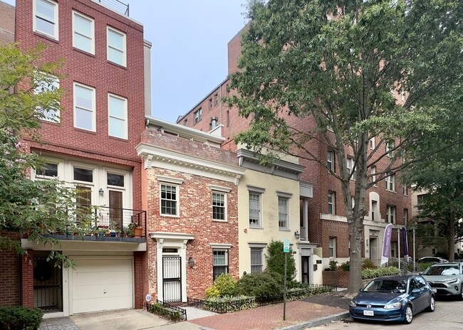 The front of the historic, charming Cooper Houses - 2529 K St NW