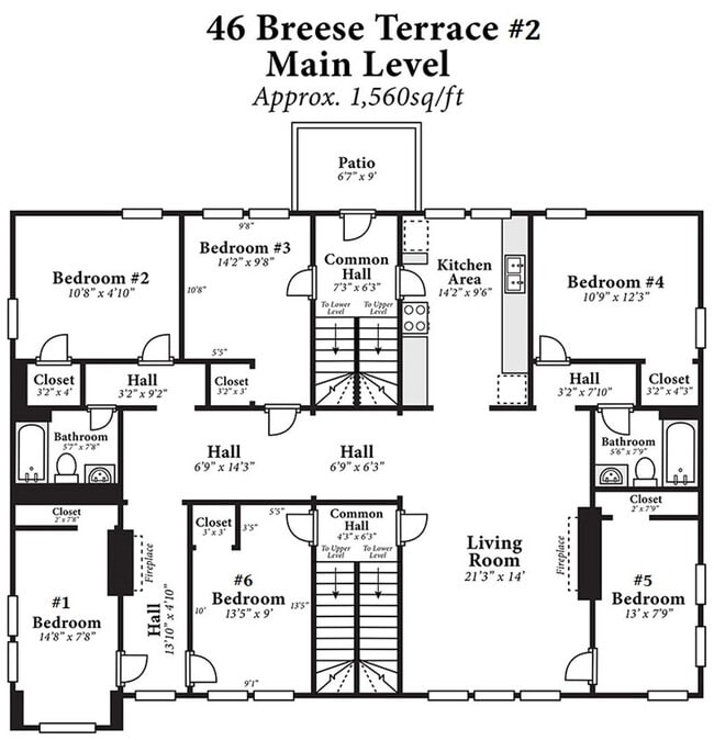 46 N Breese Terrace Unidad 1, #2, #3