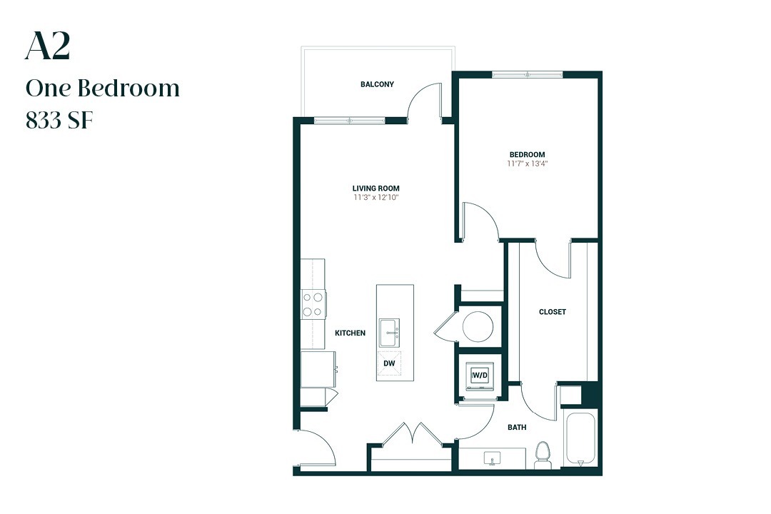 Floor Plan - One Bedroom A2