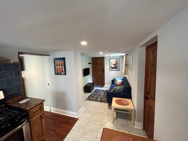 Entry way (looking from kitchen with bedroom entry on the left) - 1107 General Pershing St Apartments Unit 1107 General Pershing St.