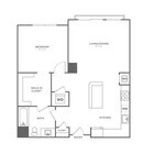 One Bedroom One Bath (811 SF)