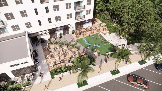 Aerial View of Outdoor Courtyard