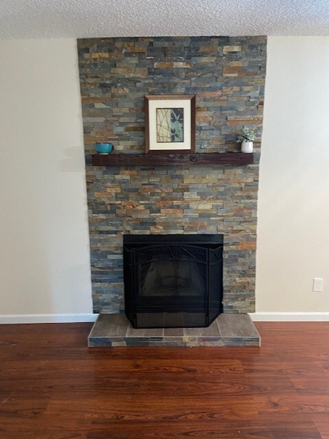 Fireplace - 4816 Live Oak Dr Townhome