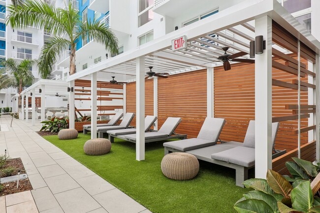 Poolside cabanas