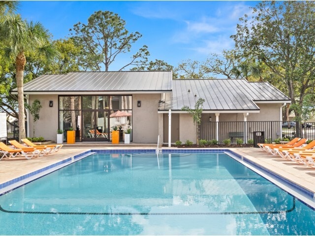 Swimming Pool with Clubhouse View