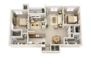 2 habitaciones | 2 baños | 1414 pies cuadrados
