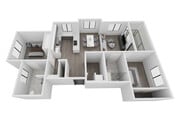 2 Bed 2 Bath Floorplan