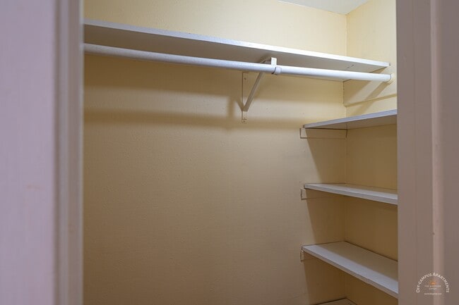 walkin closet and shelving