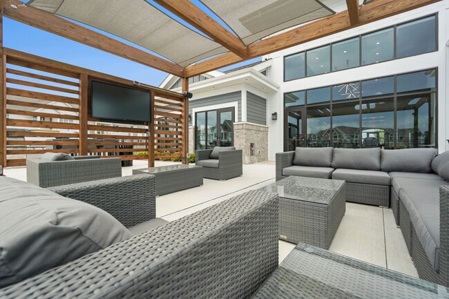 Plainfield Outdoor TV Lounge with Pergola