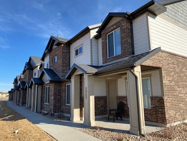Front of townhomes