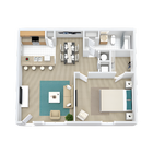 1x1 Cordova 600 sqft