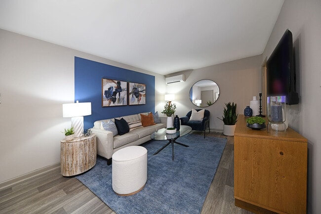 Experience the elegance of modern design in this chic urban living room.