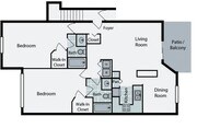Northdale | 2 Bedroom | 2 Bath | 1100 SF