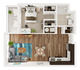 1 Bedroom 1 Bathroom A