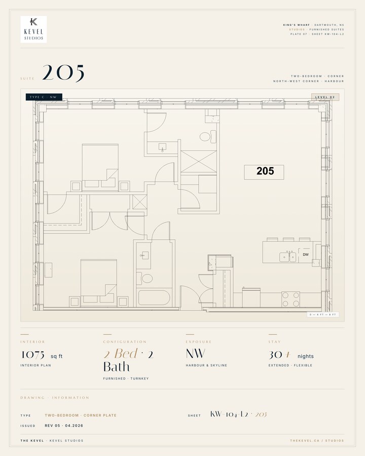 2 Bedroom Suite · 1075 sq ft - 2 Bedroom Suite · 1075 sq ft Unit 205