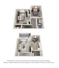 2 Bed - 1 Bath Townhome