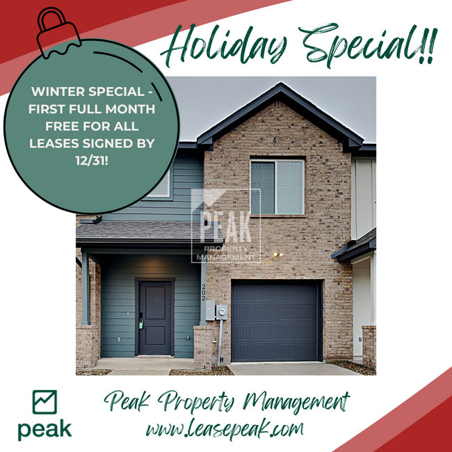 WINTER SPECIAL - FIRST FULL MONTH FREE FOR... - WINTER SPECIAL - FIRST FULL MONTH FREE FOR... Townhome