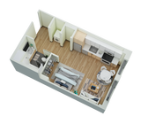 Studio, 1 Bath- A
