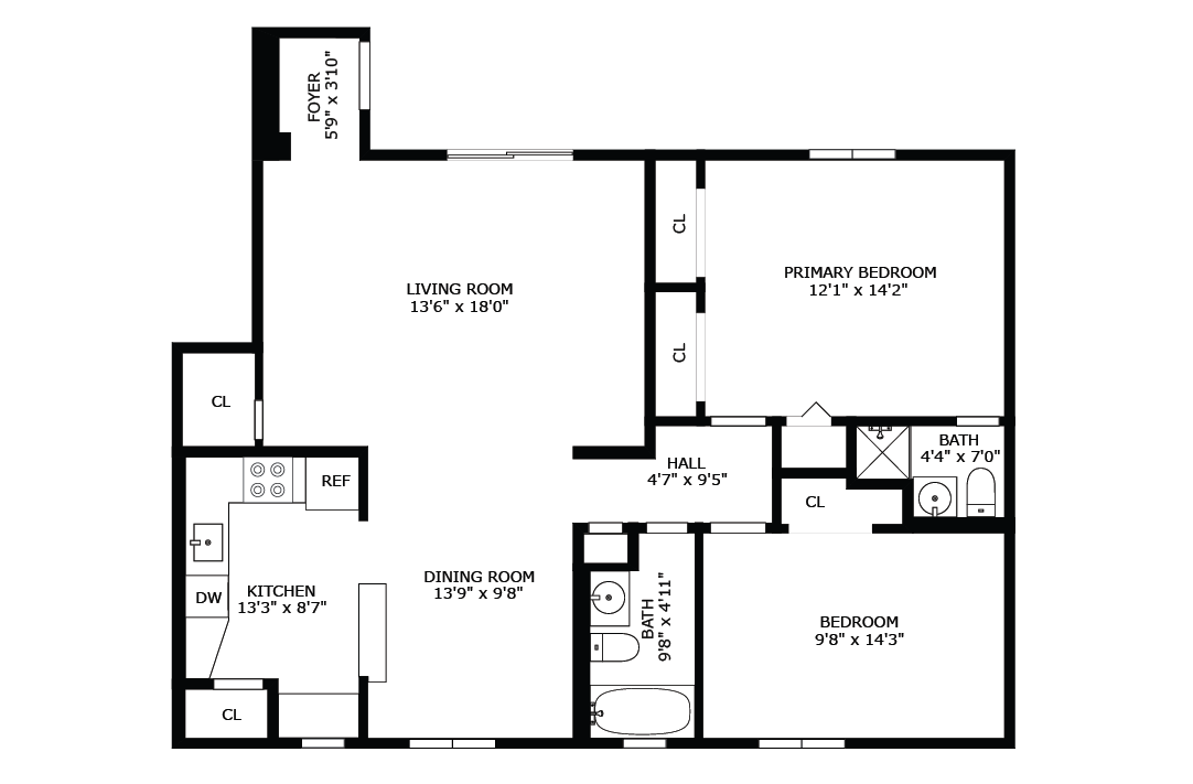 Floor Plan - 2 Bedroom